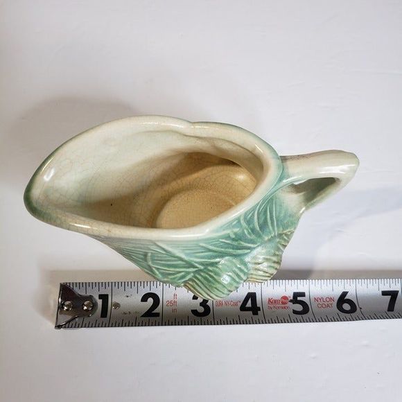 Vintage MCM McCoy Green Ceramic Pinecone Creamer Cool Crazing - Picture 10 of 10